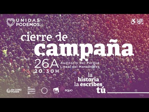 Acto de cierre de campaña de Unidas Podemos en Madrid