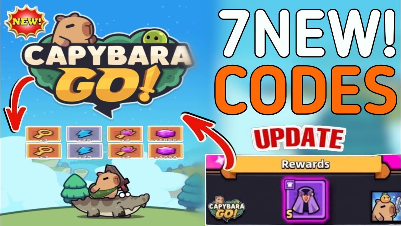 Capybara Code ⚡ NEW CODES ⚡ CAPYBARA GO CODES JANUARY 2025 - CAPYBARA GO REDEEM CODES ...
