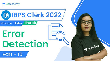 Error Detection for IBPS Clerk | Part - 15 | Niharika John | The Bankers