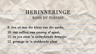 Miniatura del video "Herinneringe - Koos Du Plessis"