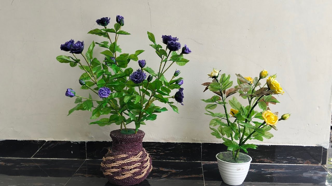 tutorial membuat bunga mawar dari plastik kresek 