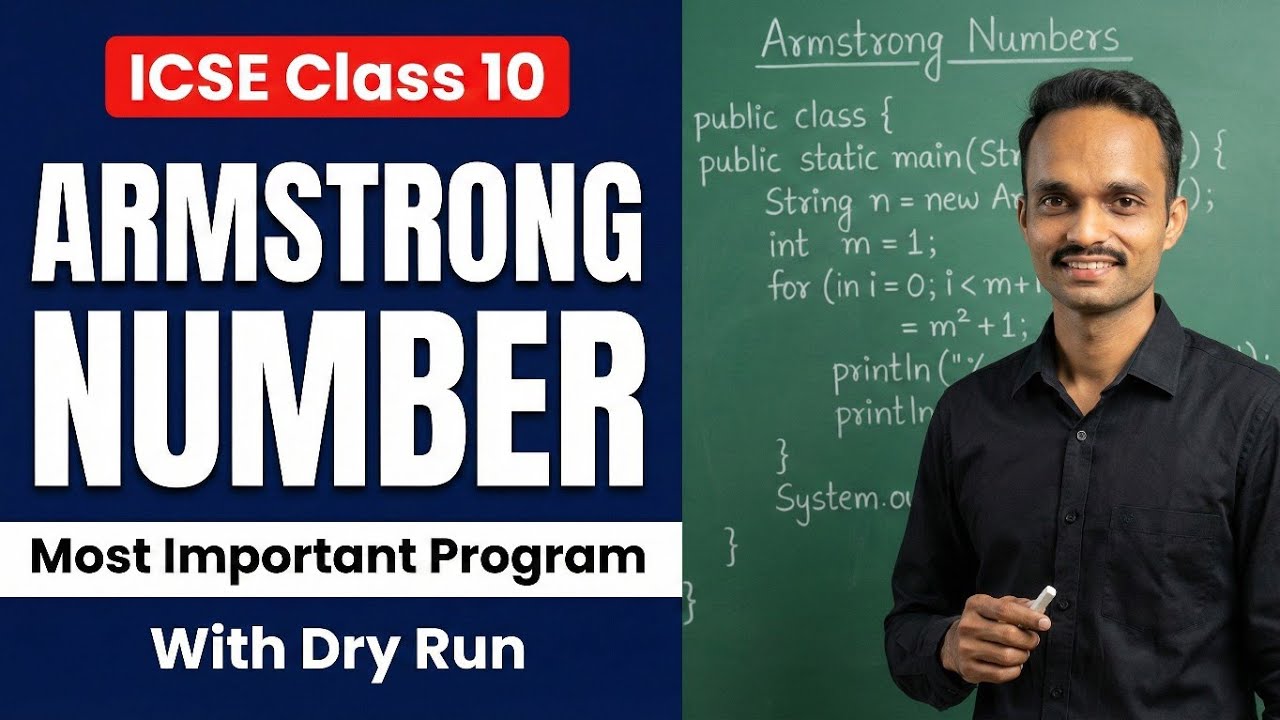 Armstrong Number in Java | ICSE Class 10 Computer Applications ...