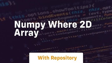 numpy where 2d array