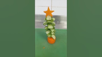 christmas tree with cucumber and carrot 🥒🥕#christmastree #christmasdecor #christmastree