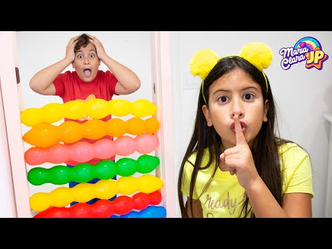Maria Clara y JP se Divierten con Globos Coloridos y Mágicos | | Juguetes para niño