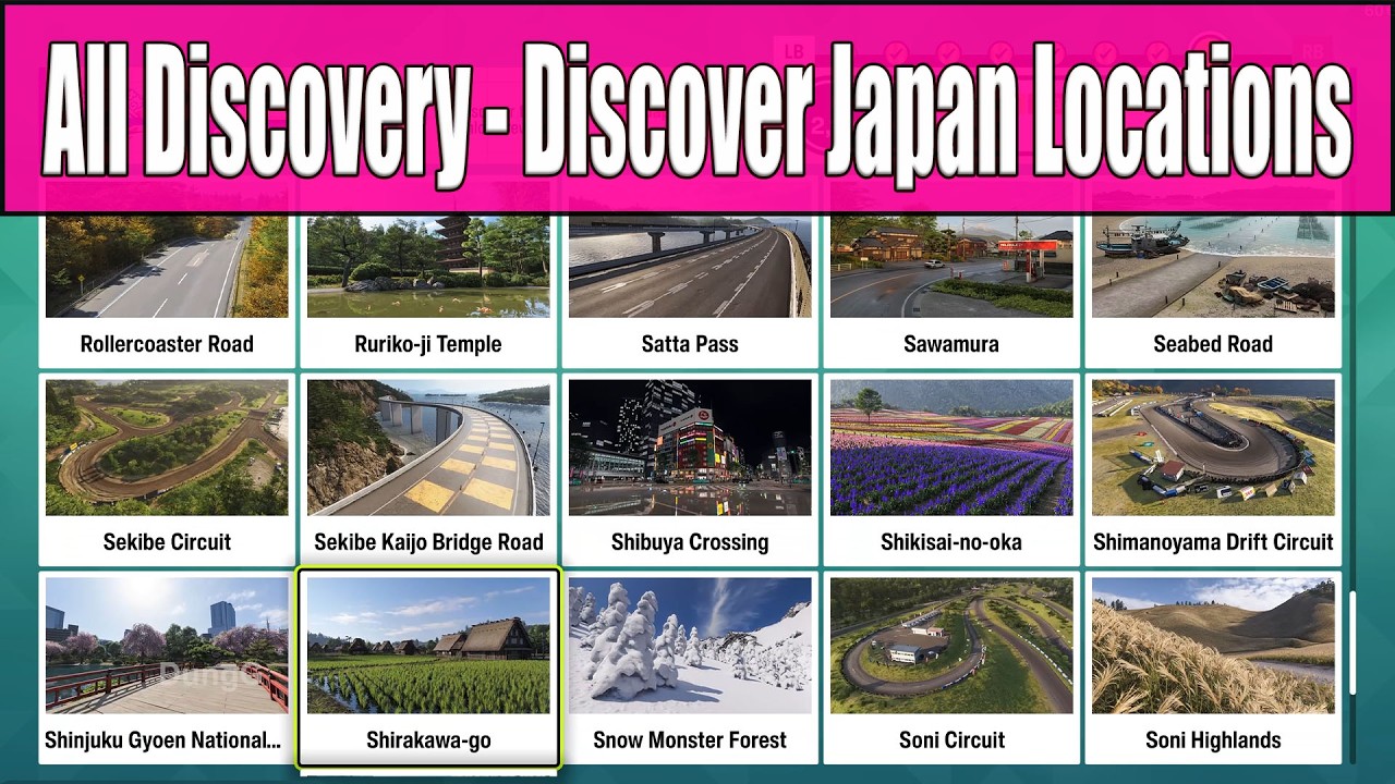 その他 1111 Forza Horizon 6 All Discovery Discover Japan Locations - YouTube