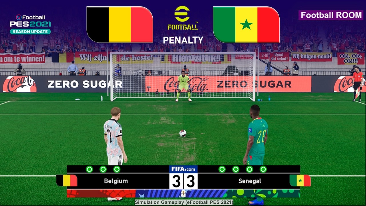 Belgium vs Senegal Penalty Shootout 🎮 | eFootball PES 2021 | Video Game Simulation | World Cup 2026
