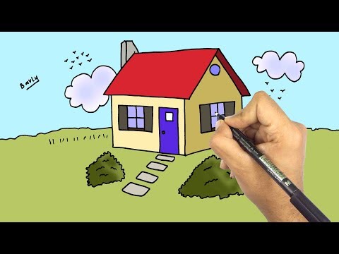 فيديو: كيفية رسم منزل جميل