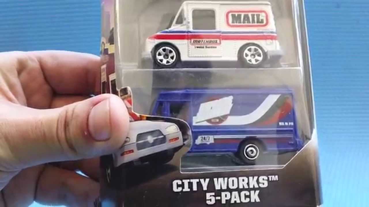 check it out matchbox city works 5 pack review youtube matchbox city works