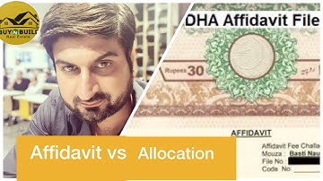 Affidavit and Allocation Files | Difference b/w Allocation and Affidavit | Types of files in Dha