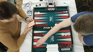 Backgammon. Чемпионат России. Полуфинал верхней сетки. 11 p. Фатыхов (красные) - Азизов (белые)