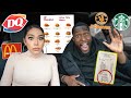 LETTING FAST FOOD EMPLOYEES DECIDE WHAT WE EAT FOR 24 HOURS! (IMPOSSIBLE FOOD CHALLENGE)