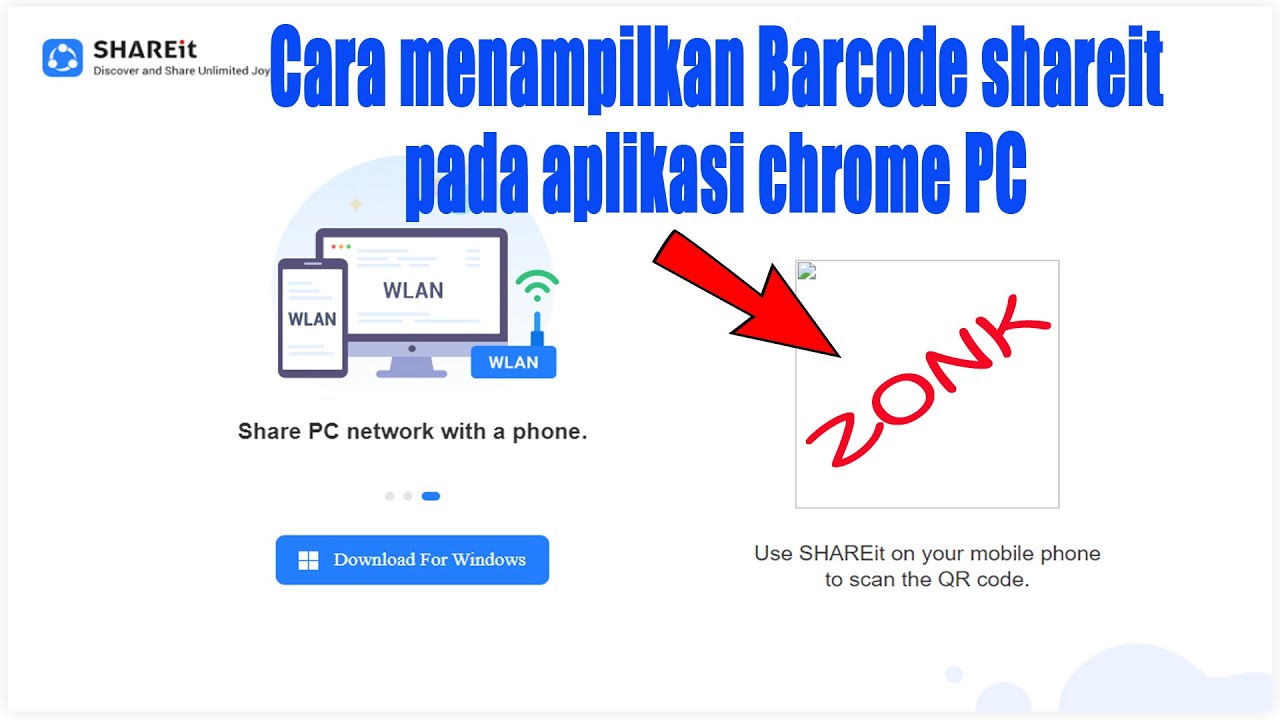 CARA MENAMPILKAN BARCODE SHAREIT PC CHROME WINDWOS 10 YouTube