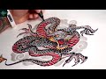 How to Draw Out a Tattoo Design | Japanese Dragon