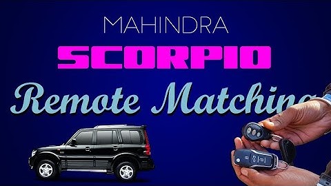 scorpio nippon  remote manual unlocking / reset/ start without remote