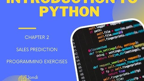 Python Programming Exercises: Sales Prediction