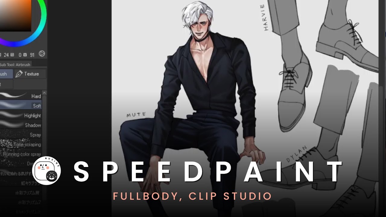 [Nusine] Speedpaint, Clip Studio - OC Fullbody - YouTube