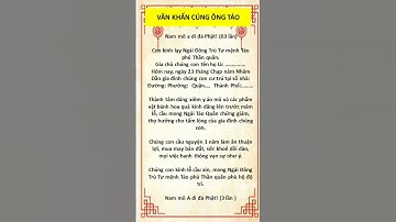 VĂN KHẤN CÚNG ÔNG TÁO #phongthuy #tet #hoangdung