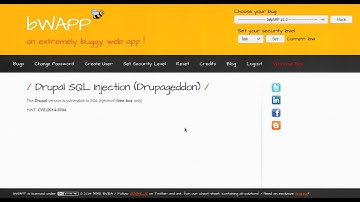 Drupal SQL Injection Drupageddon   Low Security Level