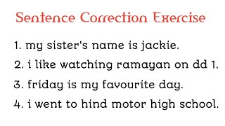 sentence improvement  | sentence correction exercise @gkeducationcentre007