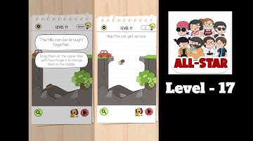 Brain Test All Star Level 17 Help the car get across.