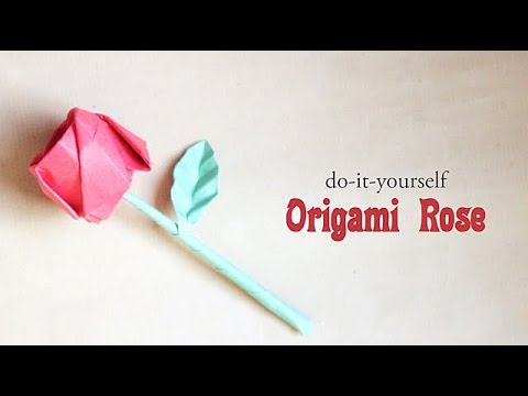 Easiest Origami Rose Ever! - How to Fold - Valentine's Day Gift 