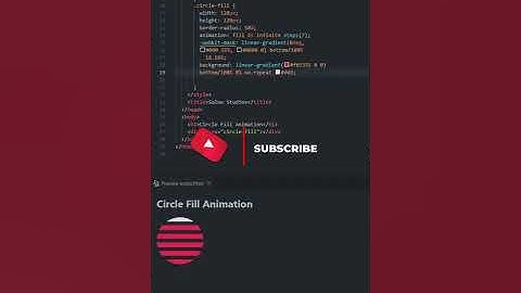 Circle Fill Animation HTML and CSS tutorial for beginners 2022 #shorts #coding