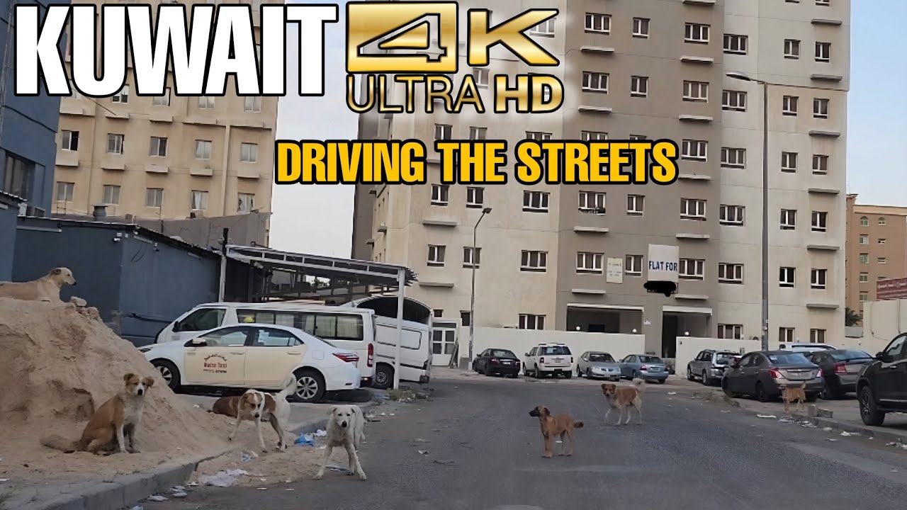 DRIVING IN THE STREETS OF KUWAIT RELAXING DRIVING SOUNDS AND SOFT VOICE ASMR IN 4K