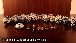 Cosynee Ceramic Knobs | Multi-Colored Hand Painted Ceramic Knobs With SS304 Fitting