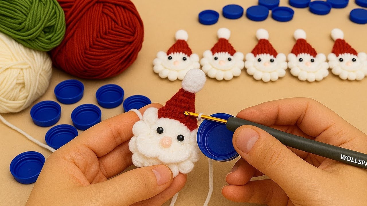Very Easy Christmas Crochet🎅🎄Made 300 in a day, sold out with PLASTIC COVERS💰😱CROCHET DIY UPCYCLING 