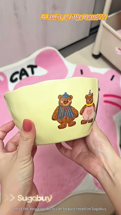 Unboxing Alert! 🎁 Charming Bear - themed Bowl with 'Enjoy Every Moment' 🛒 Link in my bio!