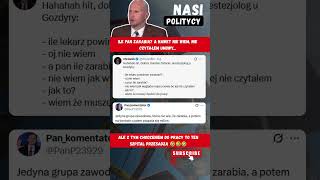 Nie wie, ile zarabia, bo nie czytał umowy. Dr Patecki u Gozdyry. Absurdalny wywiad z lekarzem.