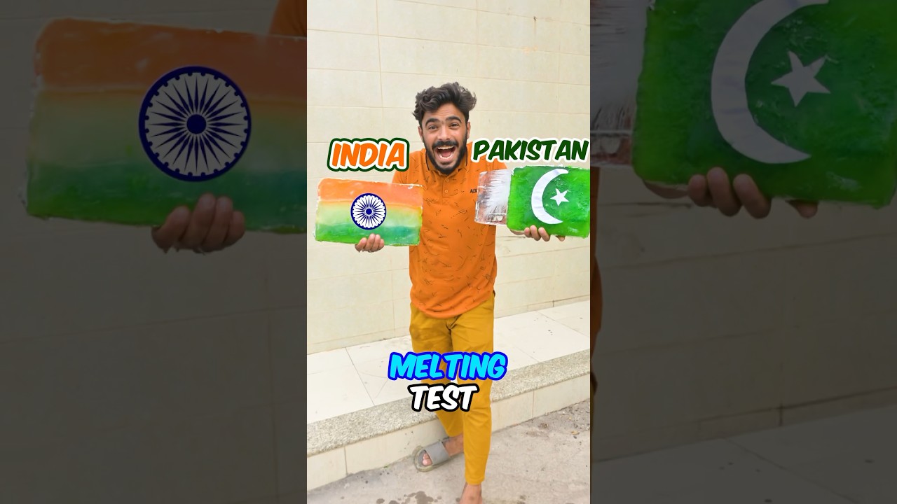 Which Flag will Melt First ?? India🇮🇳 vs Pakistan🇵🇰 #shorts #independenceday #14aguest #15augus