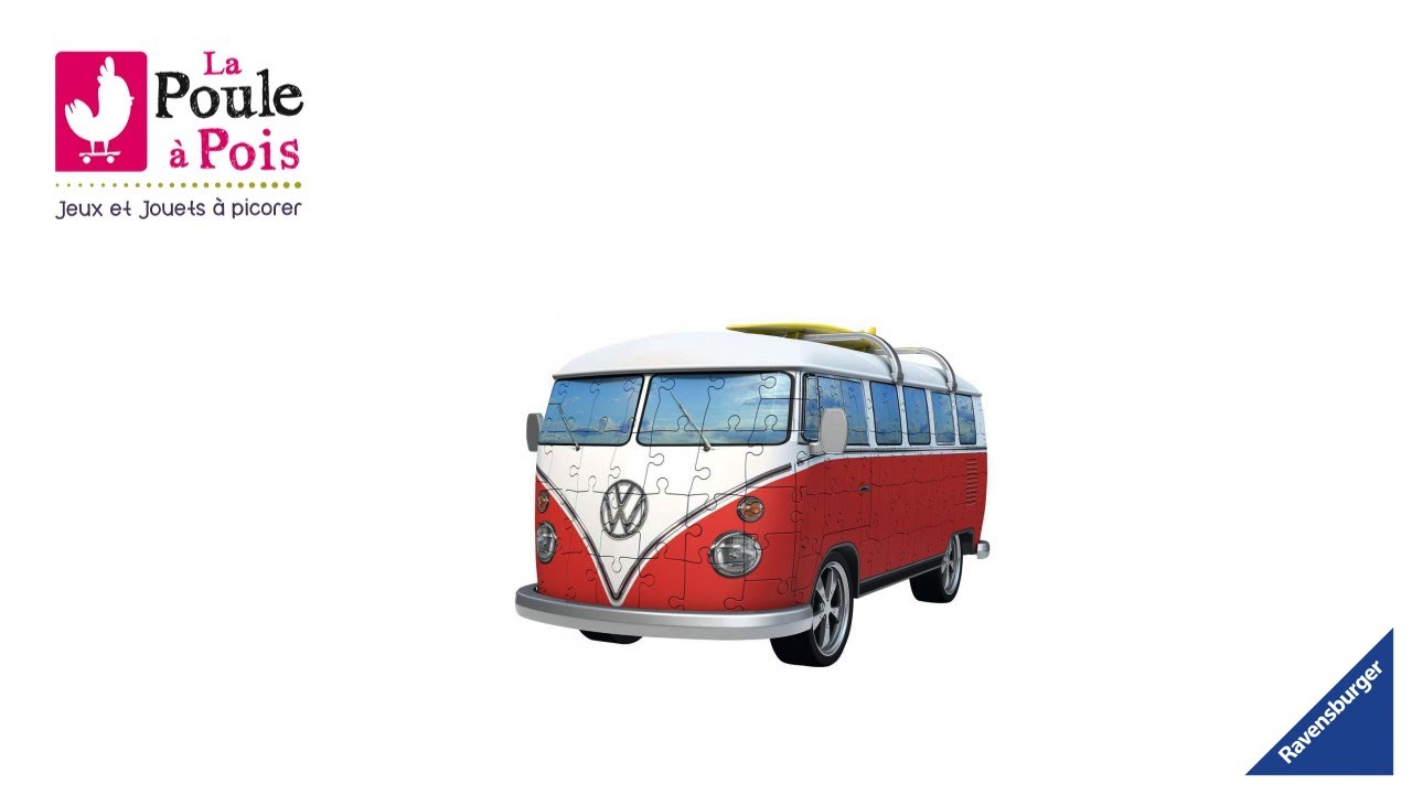 Puzzle 3D 162 pièces : Volkswagen Combi T1 - Ravensburger - Rue des Puzzles