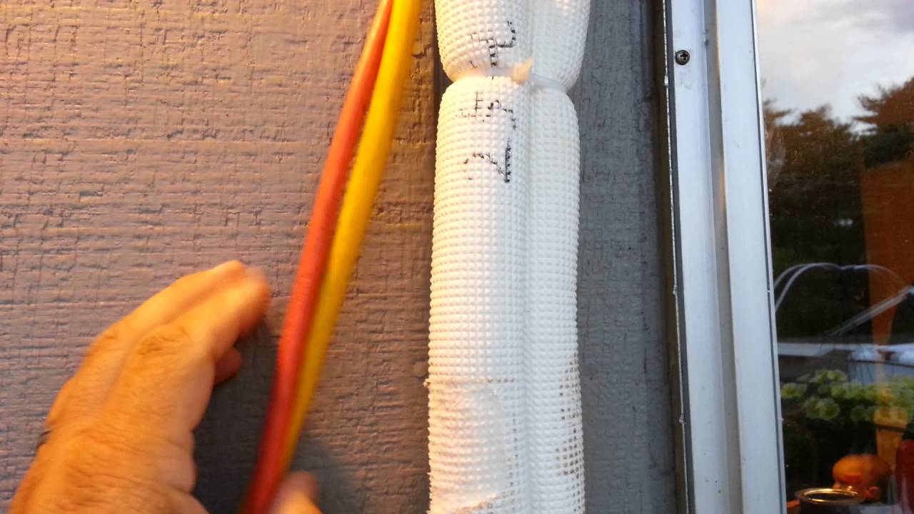 DIY mini-split air conditioner Heat pump installation do it yourself - YouTube