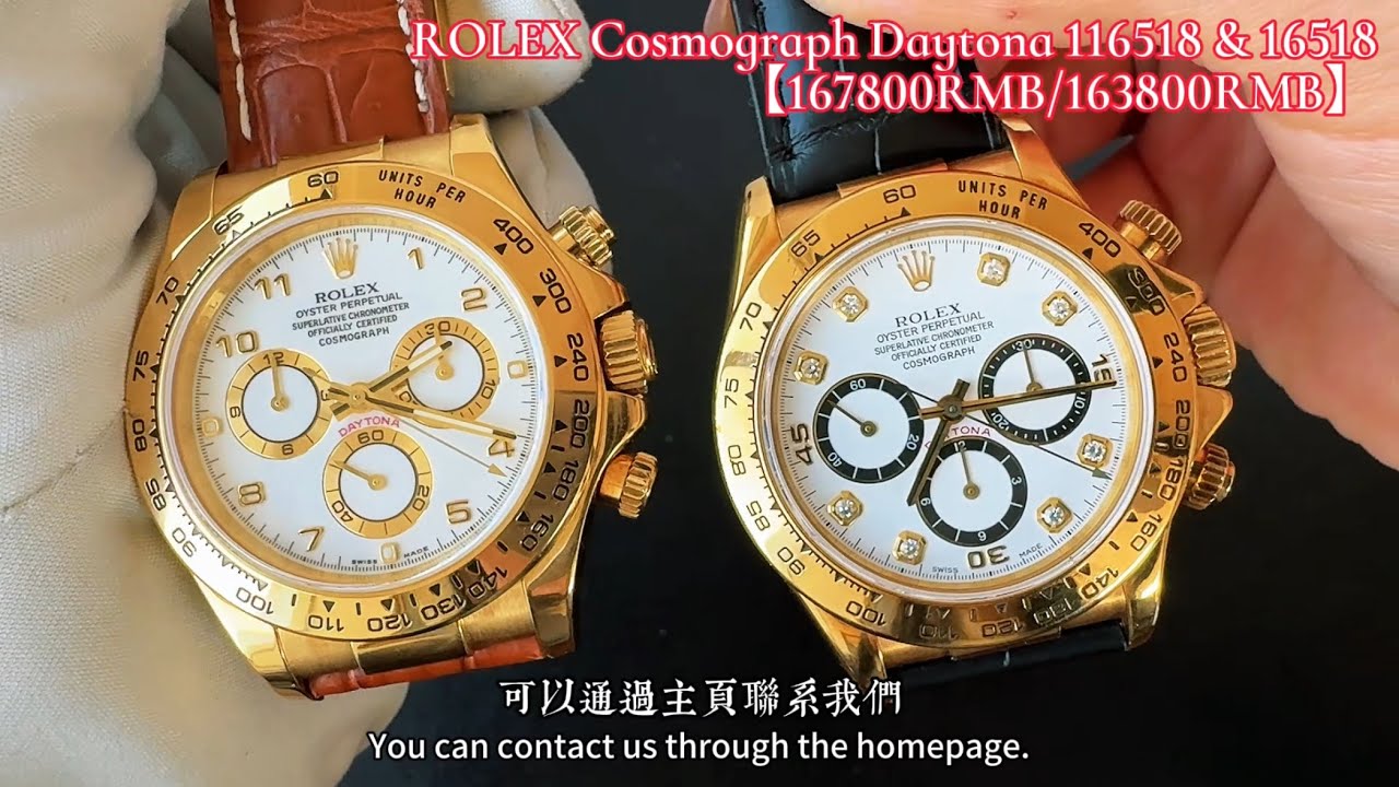 ROLEX Cosmograph Daytona 116518 & 16518 - YouTube