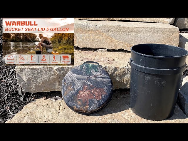 GearHill 5 Gallon Bucket Seat Cushion, 360-degree Swivel, Padded With Memory Foam, Bucket Lid Seat, Used For Hunting Fishing Gardening And Camping