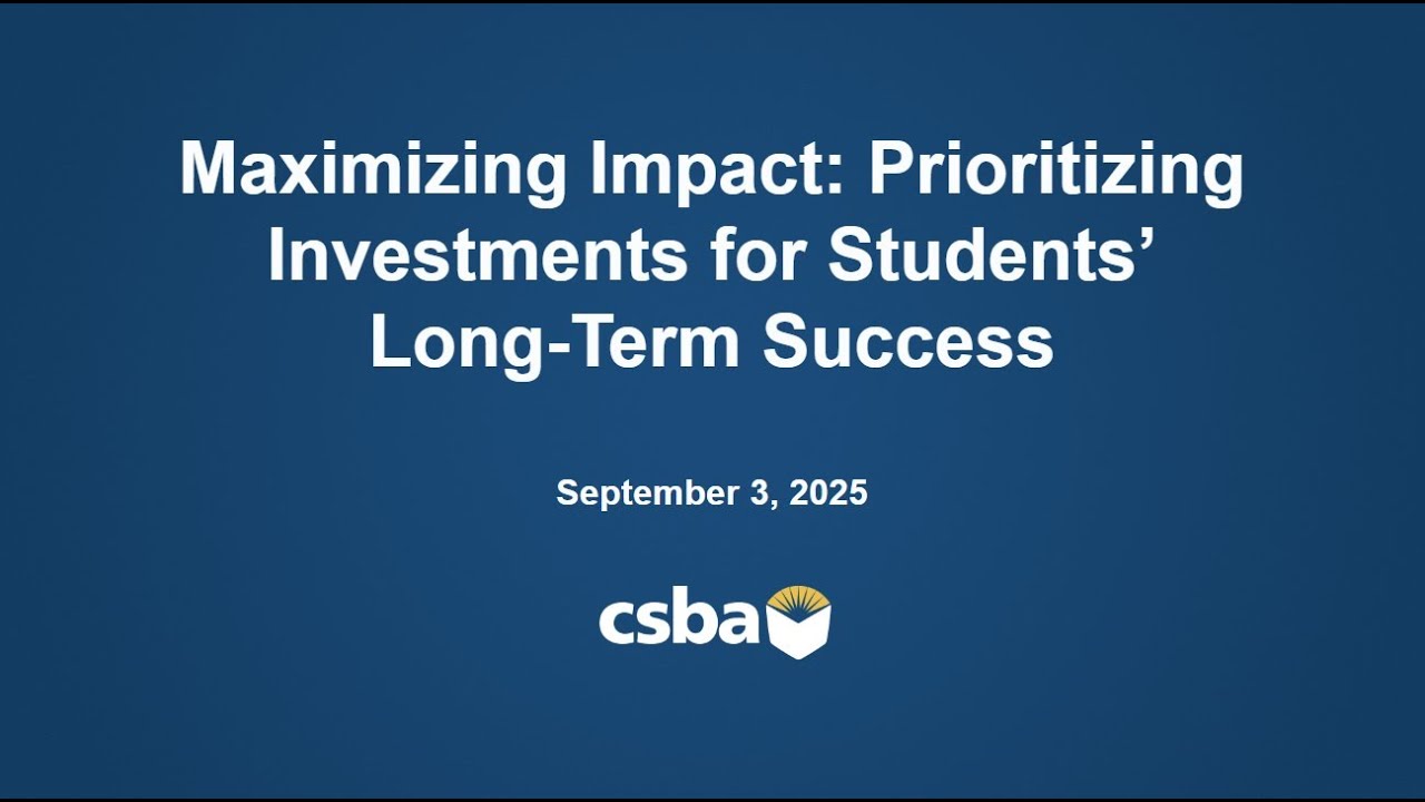 Maximizing Impact: Prioritizing investments for students' long-term success
