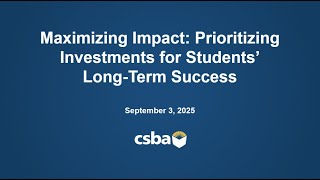 Maximizing Impact: Prioritizing investments for students' long-term success