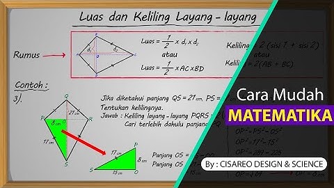 Cara Mencari Luas dan Keliling Layang - layang | MATEMATIKA