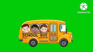 Moving School Bus Green Screen