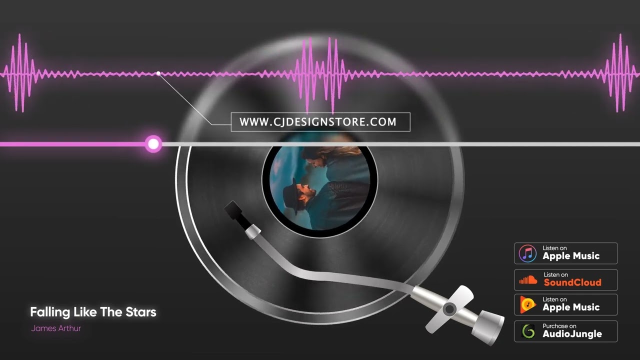 Falling Like Stars 2 - Music and Audio visualization ||CJ Motion Graphics||