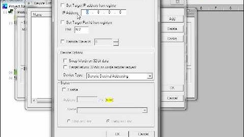ModbusTCP Protocol Setup