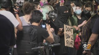 No Arrests After Jacob Blake Protesters Clash With Officers Outside LAPD Headquarters