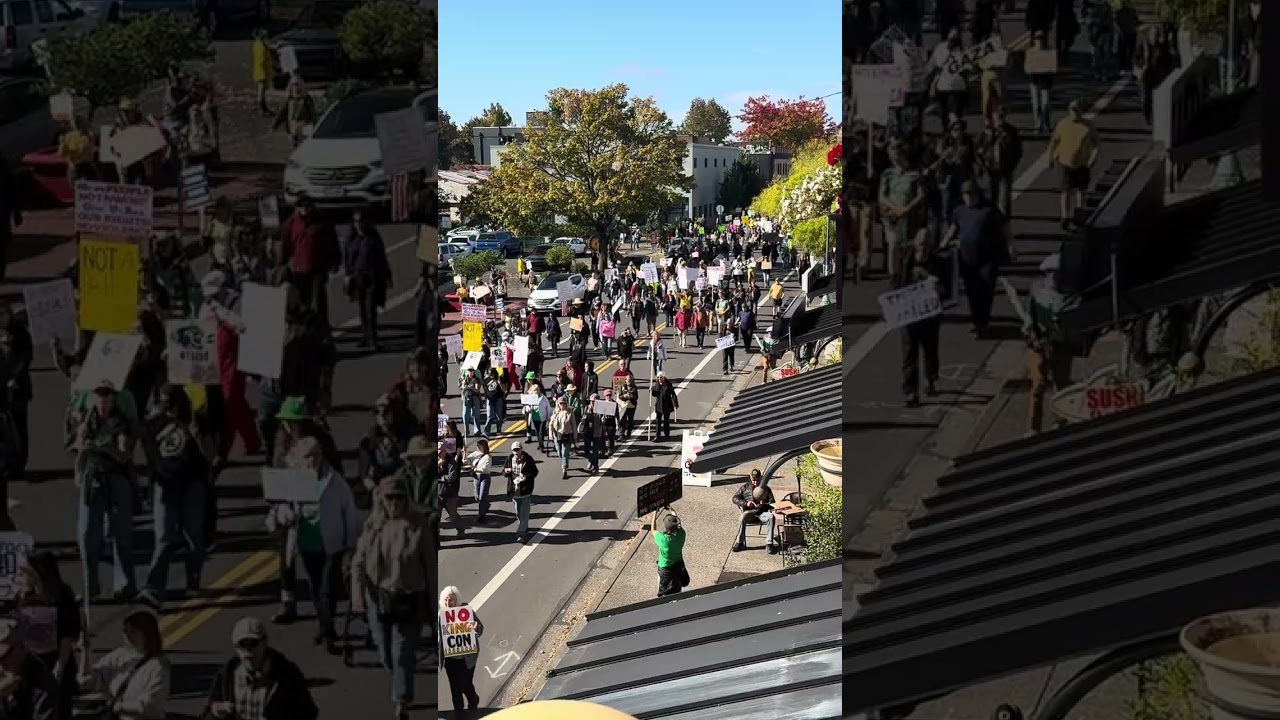 2025 October 18, Eugene Oregon No Kings protest: 35 minute parade