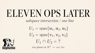 Eleven Row Operations Later, Here Is a Line | #machinelearning | #linearalgebra | #dogmathic