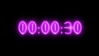 Purple Vampire Neon Timer 30 Seconds (Stopwatch)