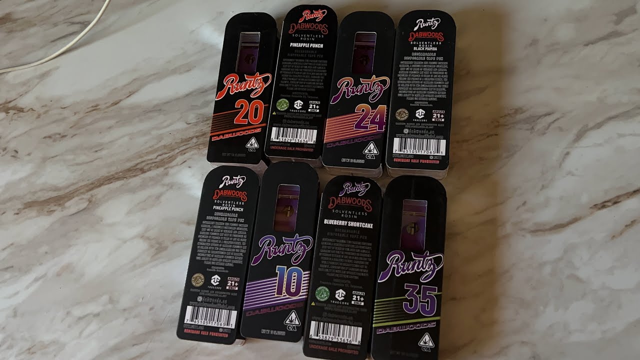 FOUND 4 STRAINS OF THE BRAND DABWOODS IN MIDLAND TEXAS THAT ARE 1 GRAM DISPOSABLE SOLVENTLESS ROSIN