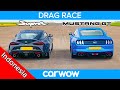 Toyota Supra v Ford Mustang V8 – DRAG RACE, ROLLING RACE & TES PENGEREMAN