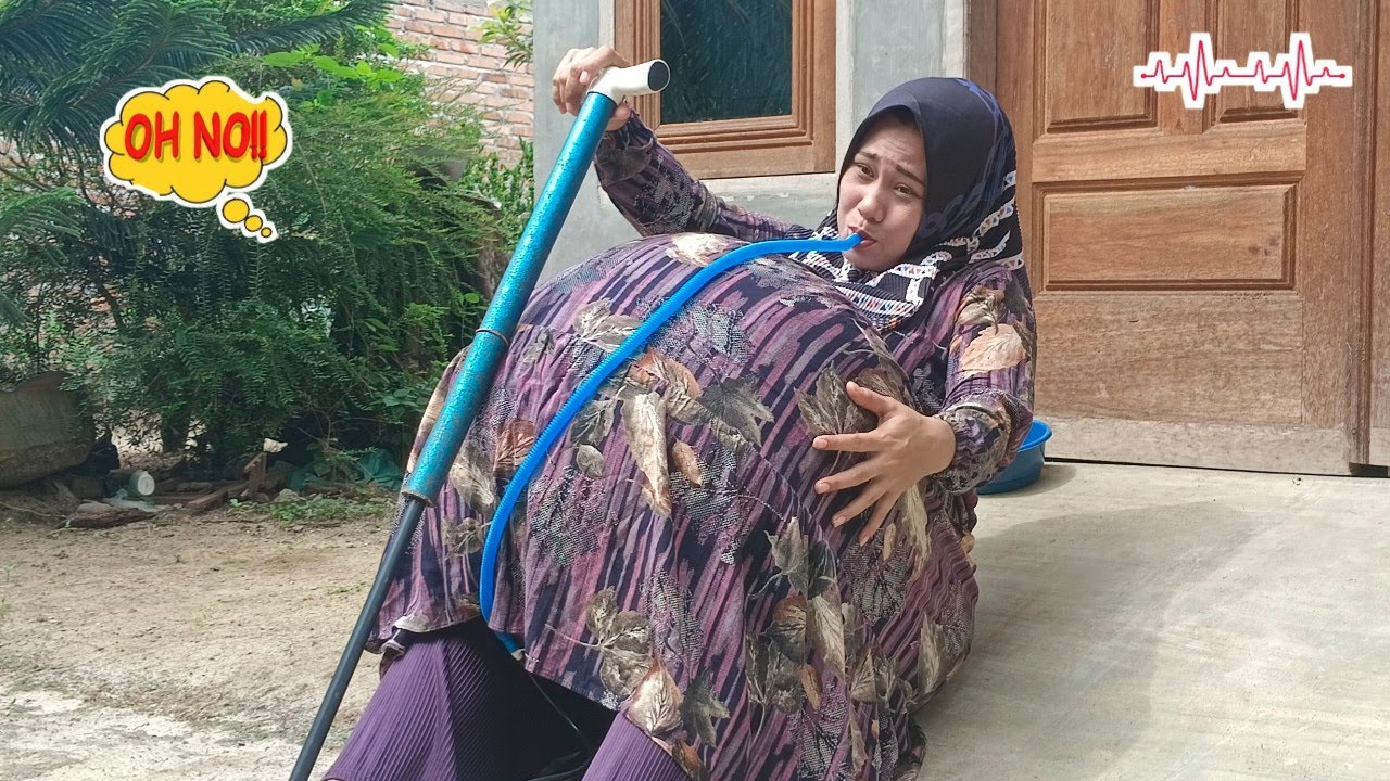 drama💕😱 pompa balon dalam baju jadi buncit dan melahirkan